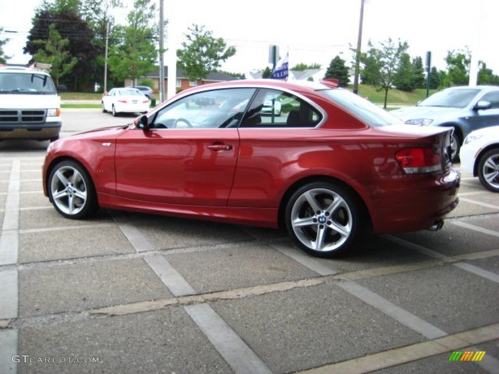 2008 1 Series 128i Coupe - Sedona Red Metallic / Black photo #5