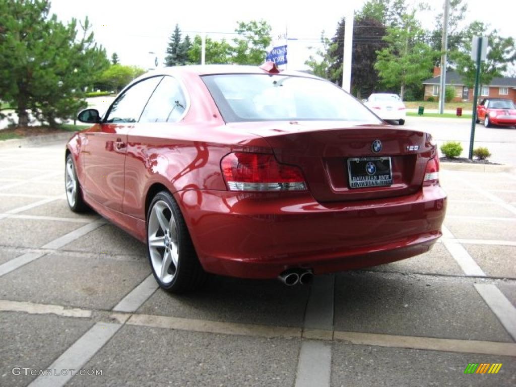 2008 1 Series 128i Coupe - Sedona Red Metallic / Black photo #6