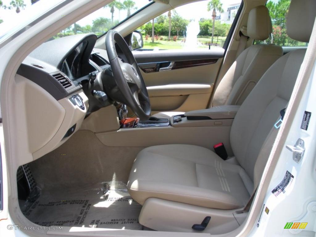Almond/Mocha Interior 2009 Mercedes-Benz C 300 Sport Photo #33227127