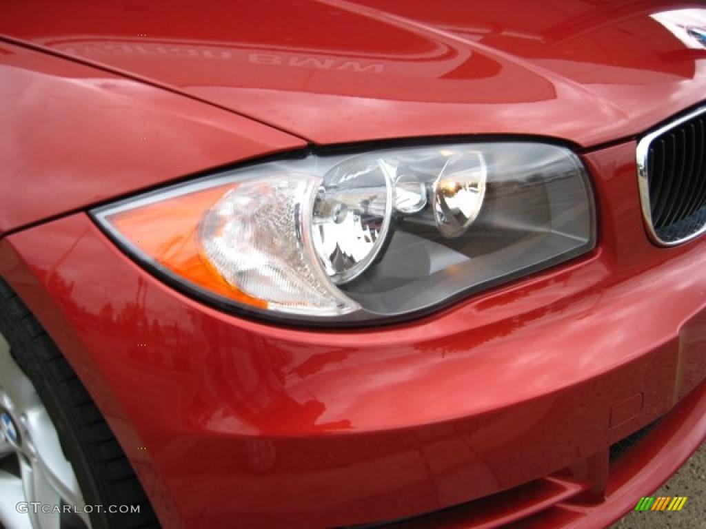 2008 1 Series 128i Coupe - Sedona Red Metallic / Black photo #11