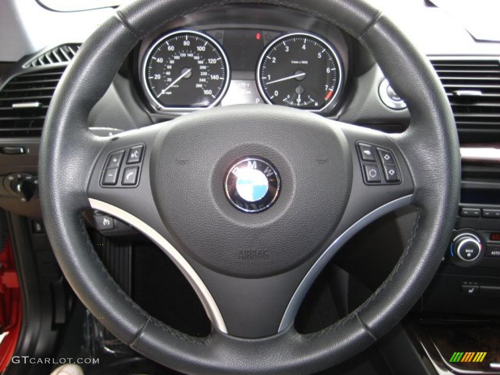 2008 1 Series 128i Coupe - Sedona Red Metallic / Black photo #20