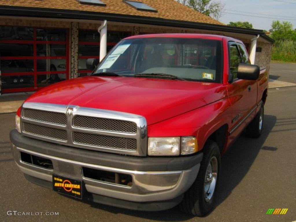 1996 Ram 1500 ST Extended Cab - Flame Red / Gray photo #1
