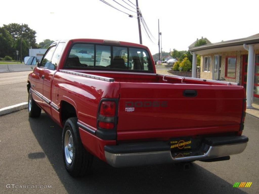 1996 Ram 1500 ST Extended Cab - Flame Red / Gray photo #2