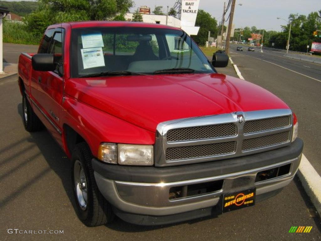 1996 Ram 1500 ST Extended Cab - Flame Red / Gray photo #4