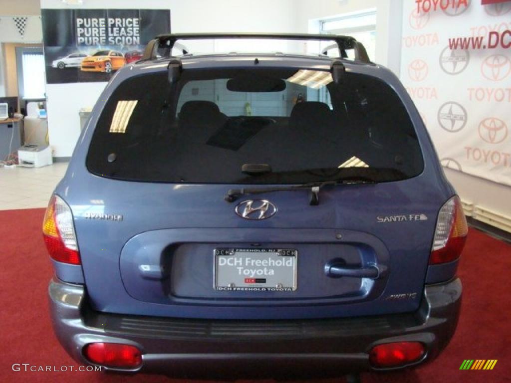 2001 Santa Fe GL V6 4WD - Crystal Blue / Gray photo #8