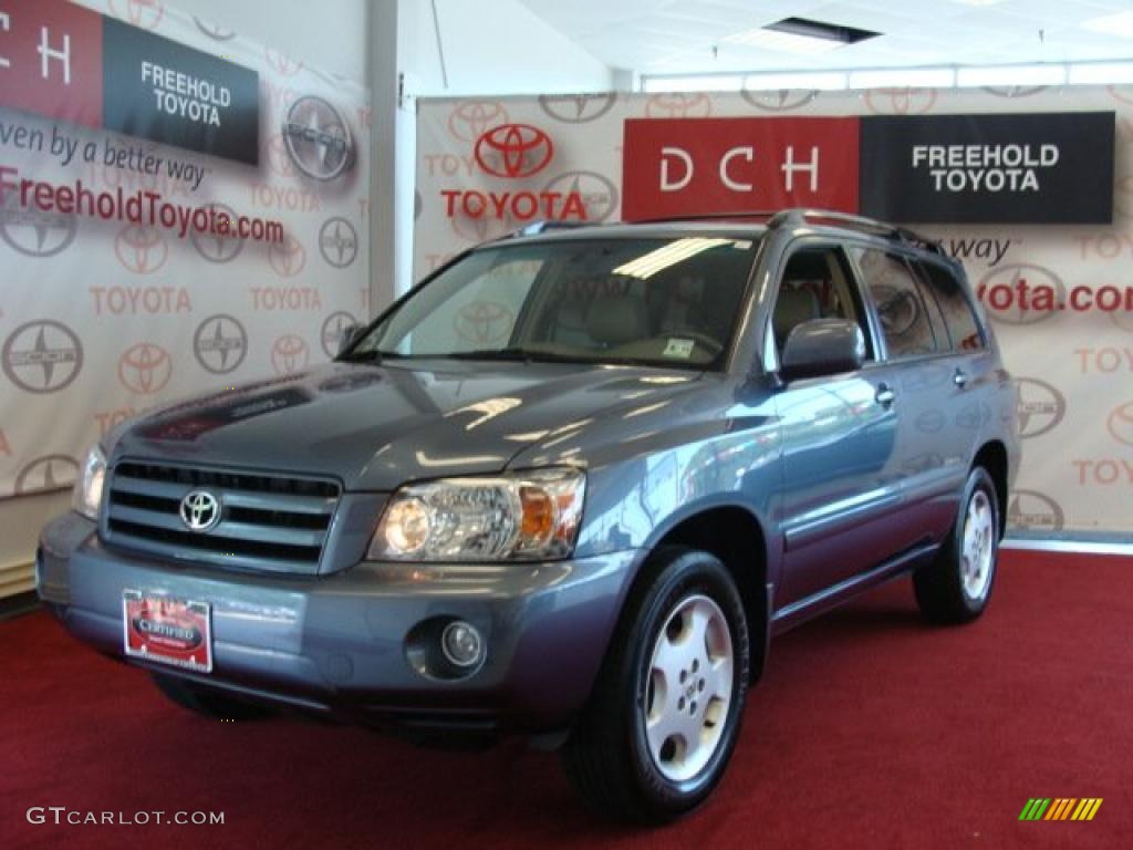 2007 Highlander Limited 4WD - Bluestone Metallic / Ivory Beige photo #1