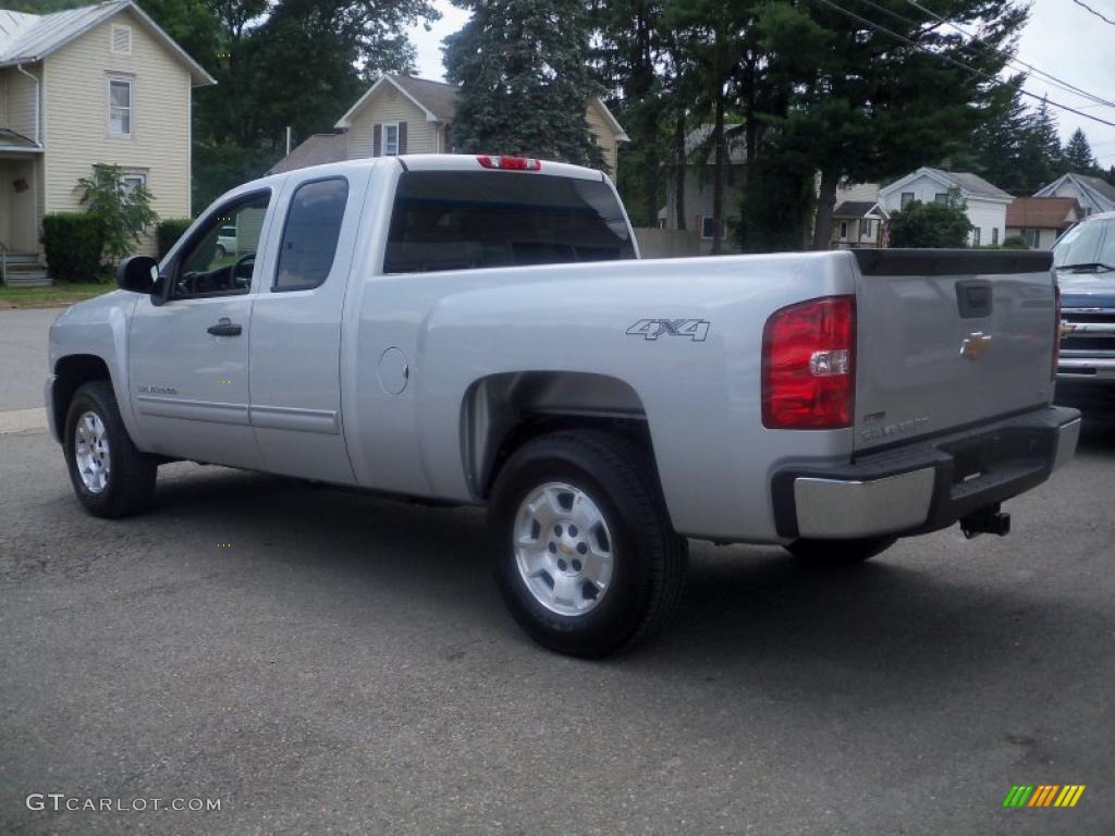 2010 Silverado 1500 LT Extended Cab 4x4 - Sheer Silver Metallic / Ebony photo #7