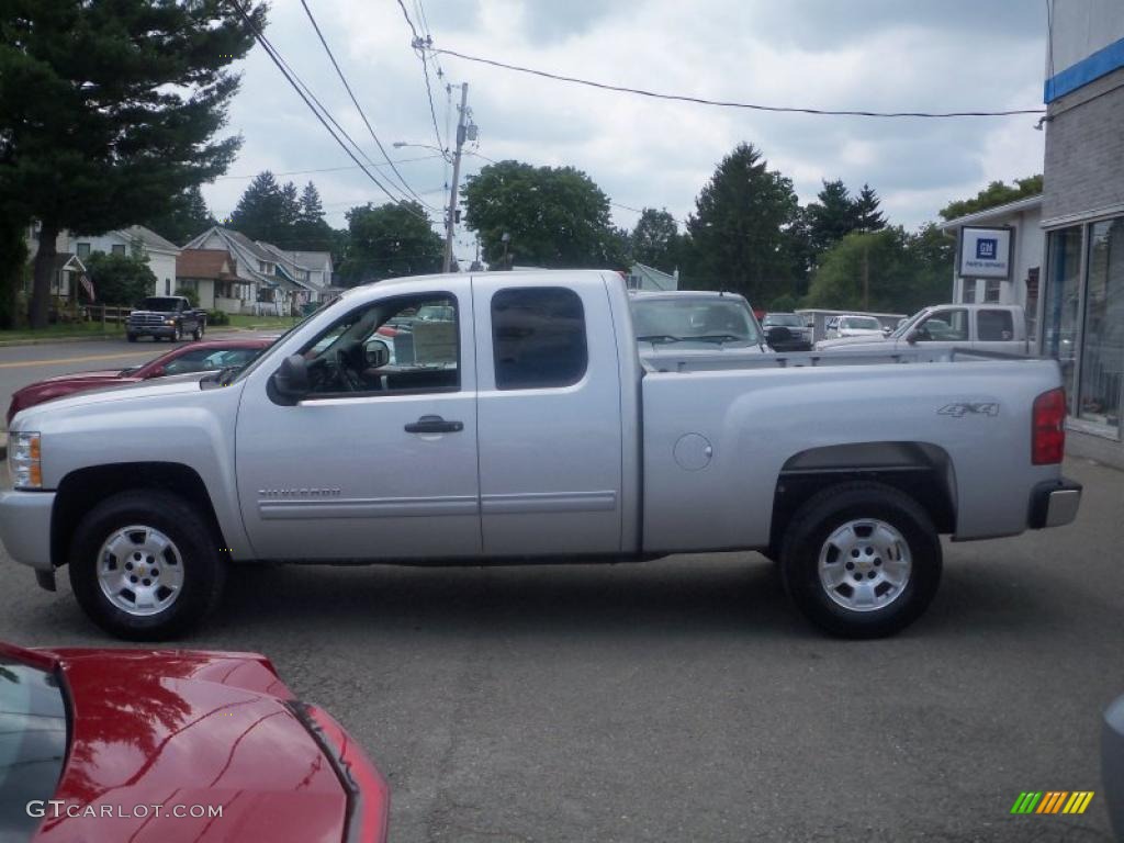 2010 Silverado 1500 LT Extended Cab 4x4 - Sheer Silver Metallic / Ebony photo #8