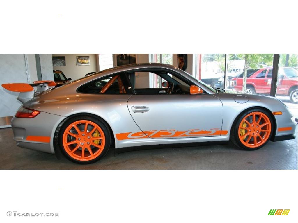 2007 911 GT3 RS - Arctic Silver Metallic/Orange / Black w/Alcantara photo #6