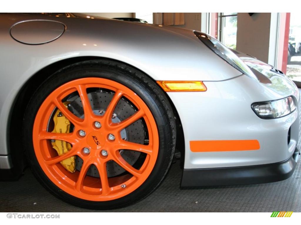 2007 911 GT3 RS - Arctic Silver Metallic/Orange / Black w/Alcantara photo #9