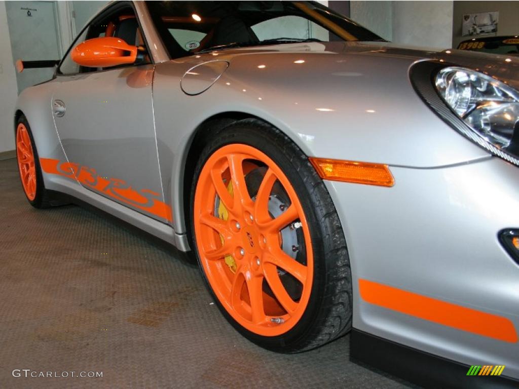2007 911 GT3 RS - Arctic Silver Metallic/Orange / Black w/Alcantara photo #11