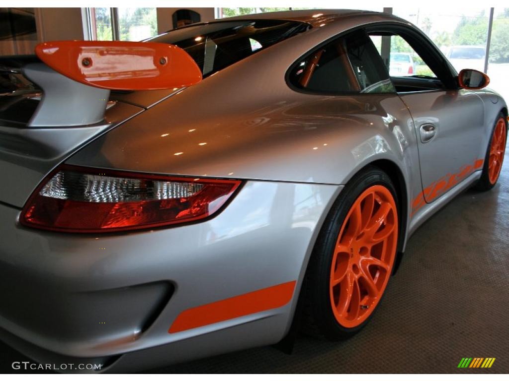 2007 911 GT3 RS - Arctic Silver Metallic/Orange / Black w/Alcantara photo #12