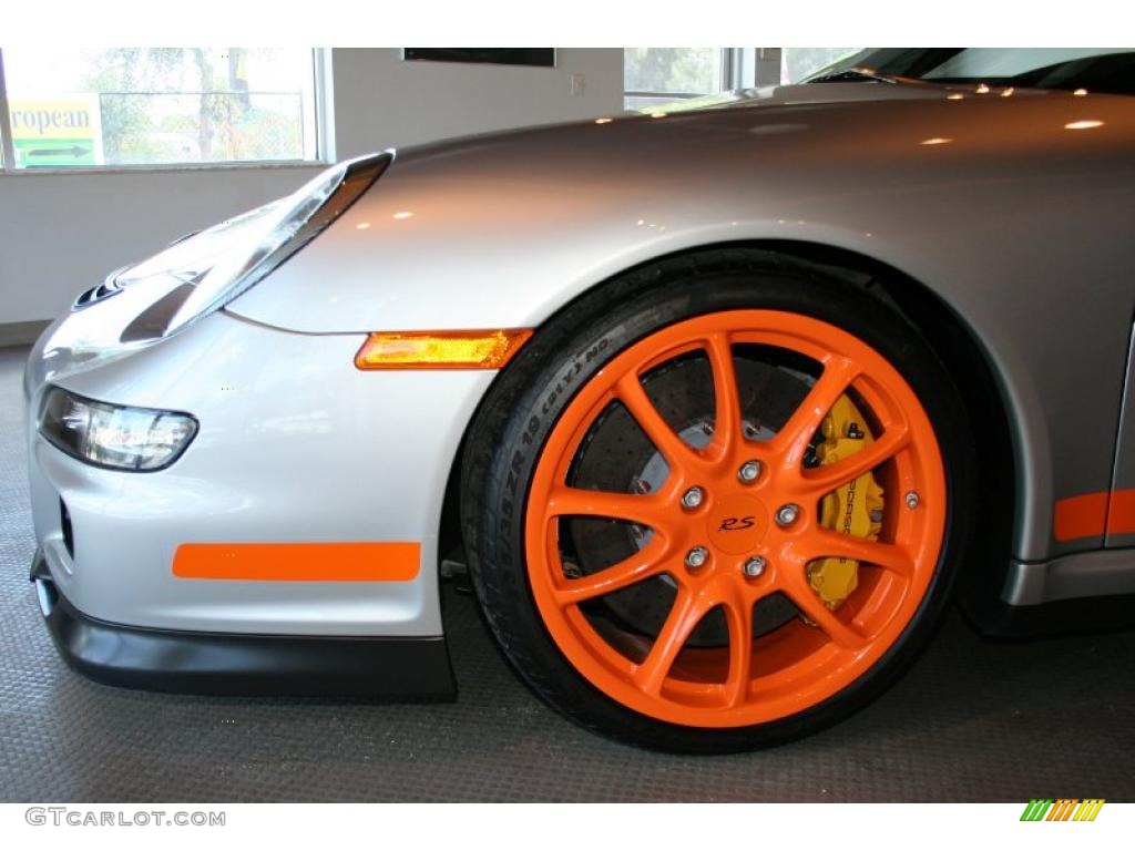 2007 911 GT3 RS - Arctic Silver Metallic/Orange / Black w/Alcantara photo #23