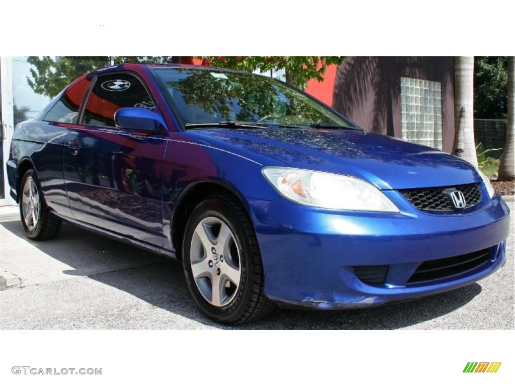 2004 Civic EX Coupe - Fiji Blue Pearl / Ivory Beige photo #3