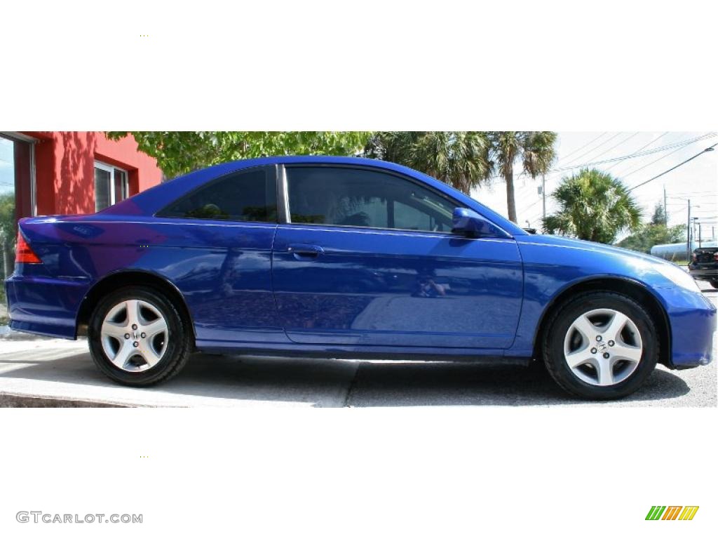 2004 Civic EX Coupe - Fiji Blue Pearl / Ivory Beige photo #4