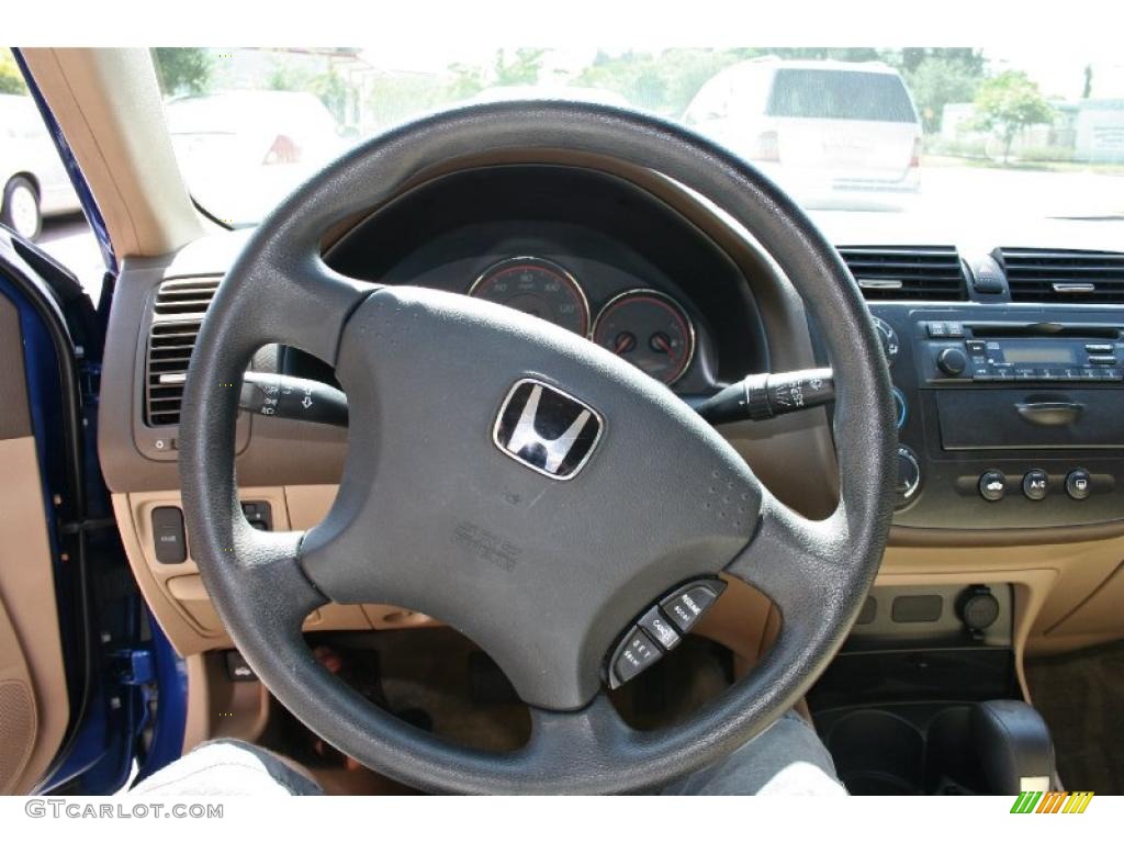 2004 Civic EX Coupe - Fiji Blue Pearl / Ivory Beige photo #5