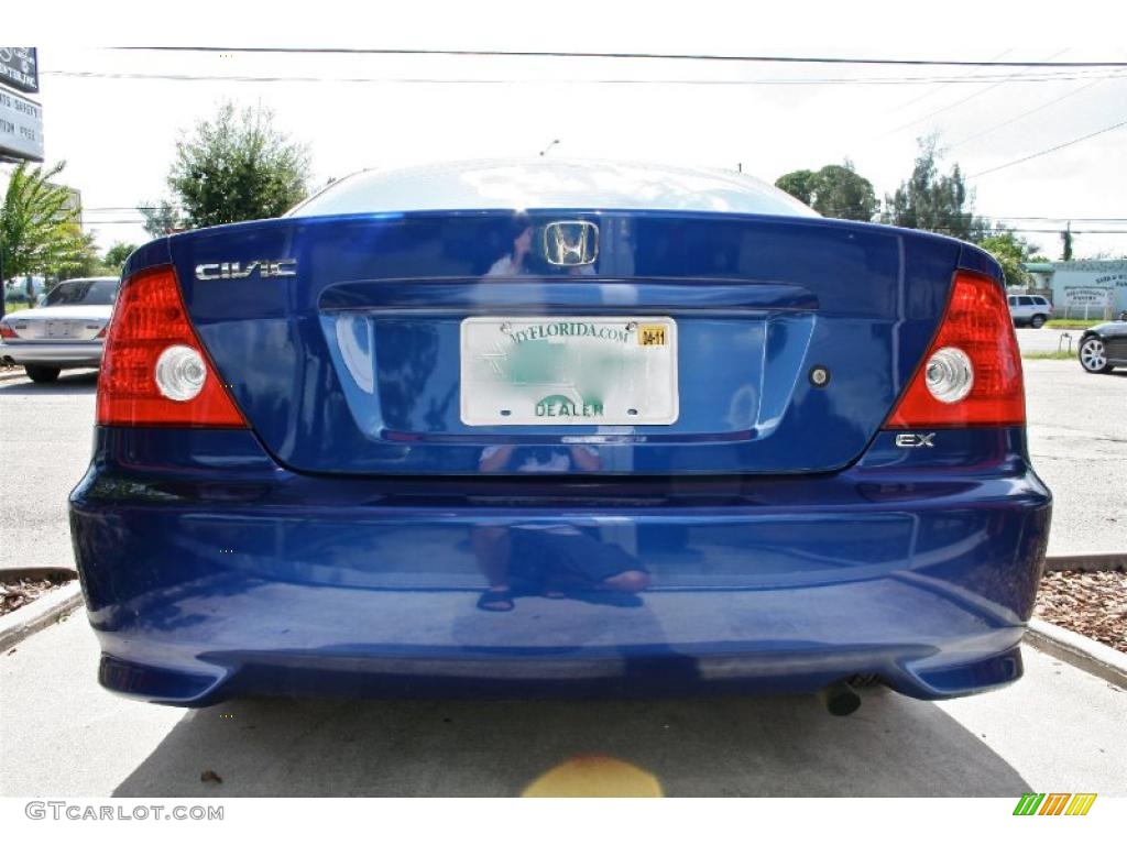 2004 Civic EX Coupe - Fiji Blue Pearl / Ivory Beige photo #8