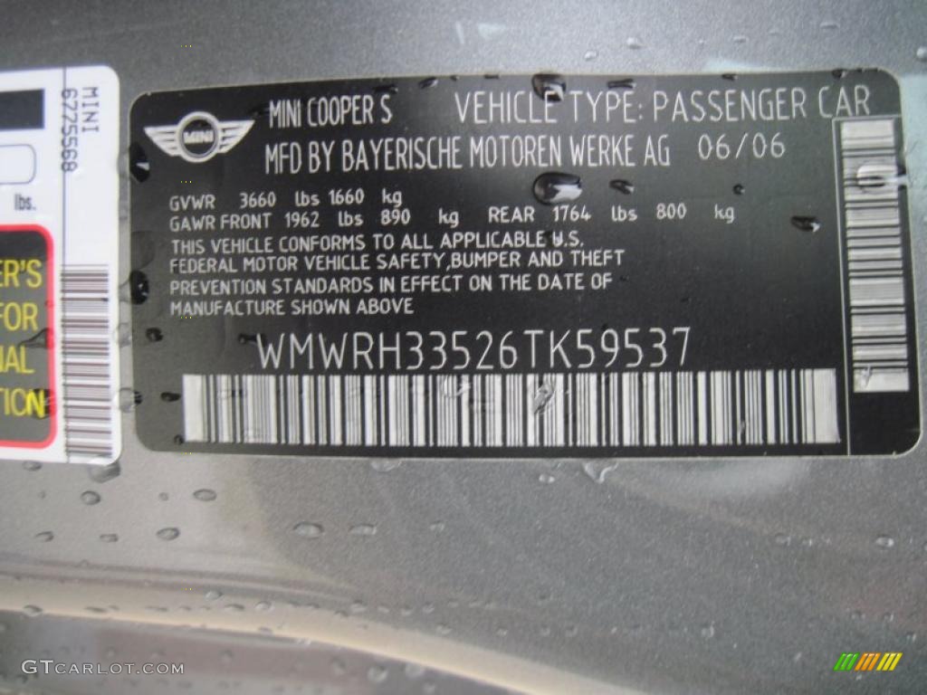 2006 Cooper S Convertible - Dark Silver Metallic / Panther Black photo #11