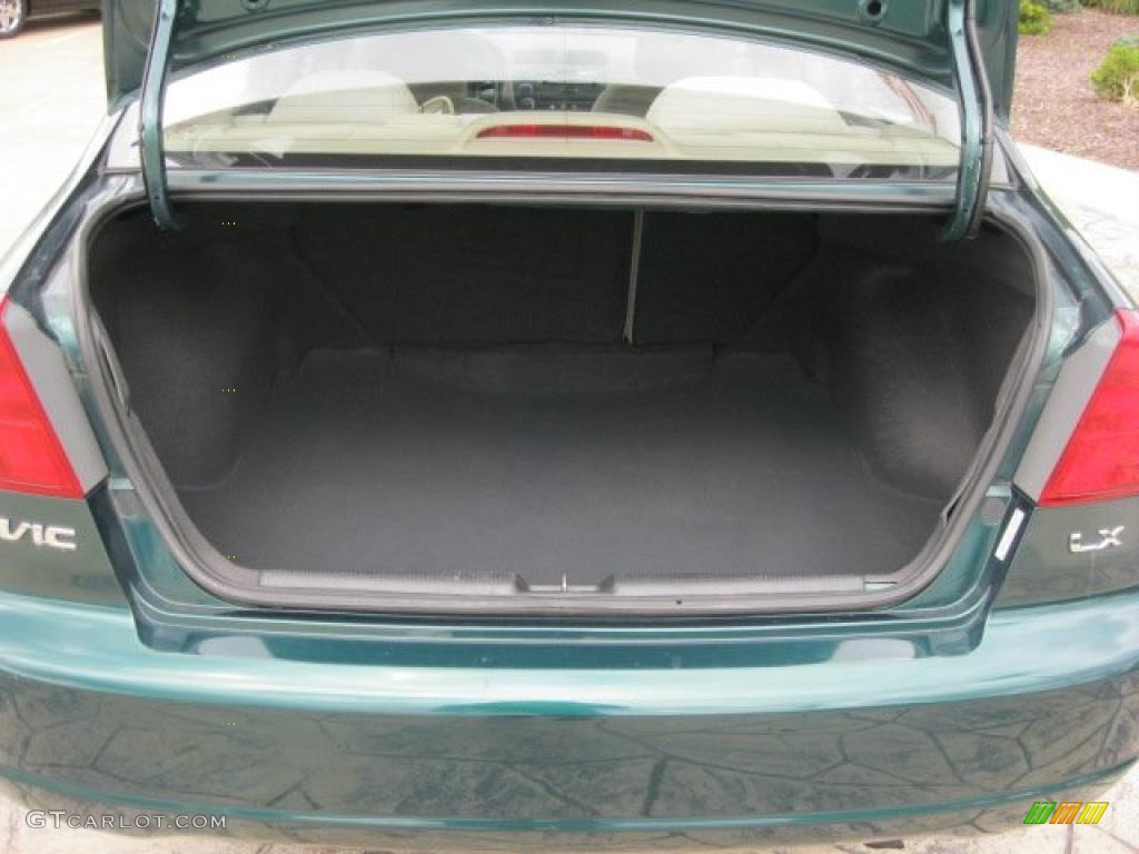 2002 Civic LX Sedan - Clover Green Metallic / Beige photo #10