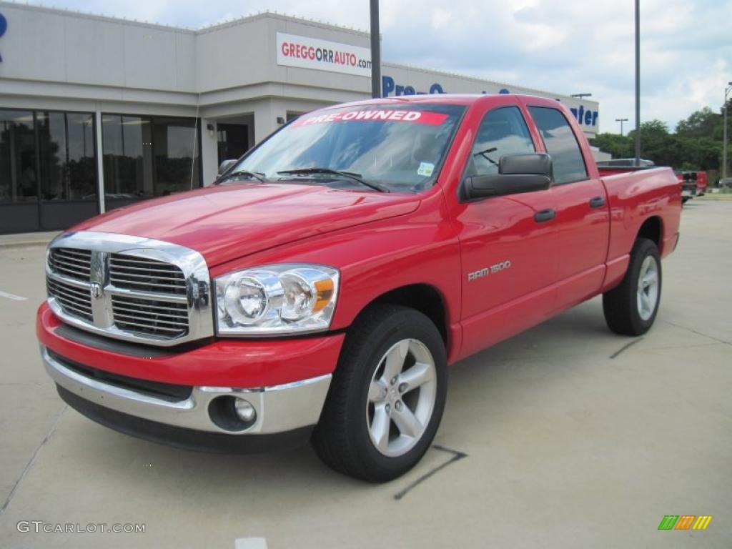 2007 Ram 1500 Big Horn Edition Quad Cab - Flame Red / Medium Slate Gray photo #1