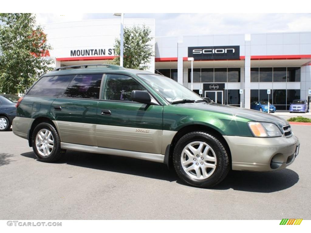 2000 Outback Wagon - Timberline Green Pearl / Beige photo #1