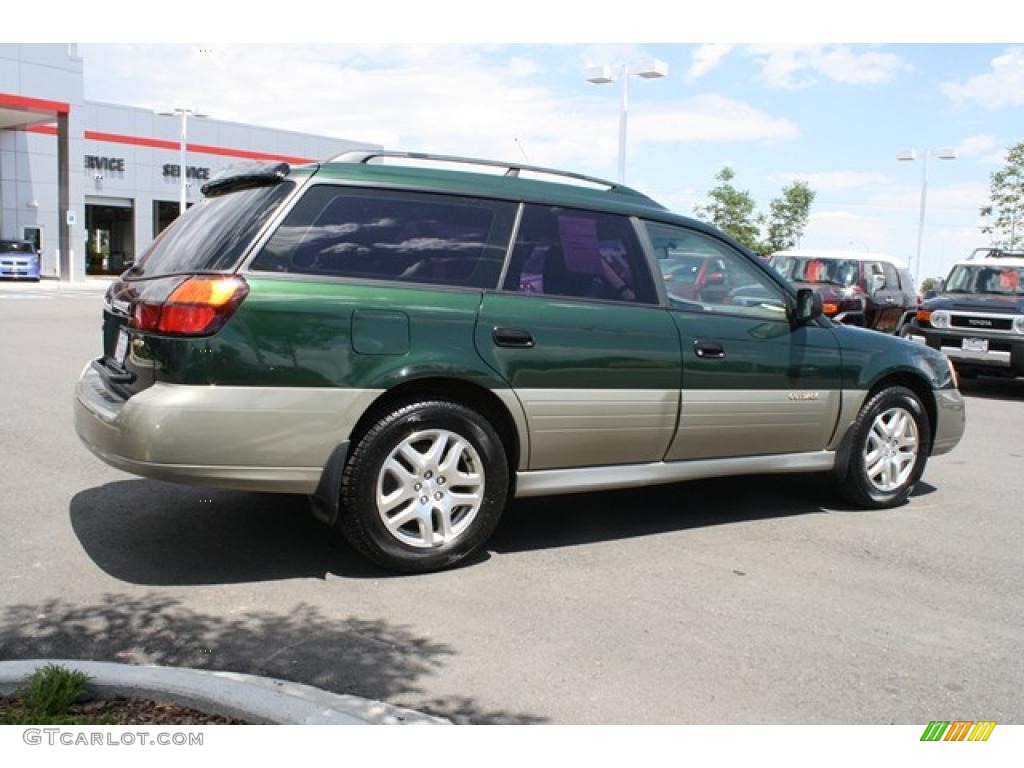 2000 Outback Wagon - Timberline Green Pearl / Beige photo #2