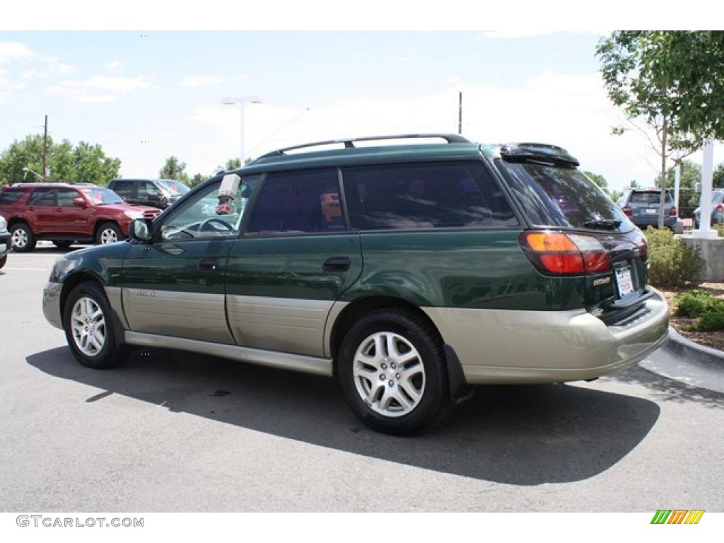 2000 Outback Wagon - Timberline Green Pearl / Beige photo #4