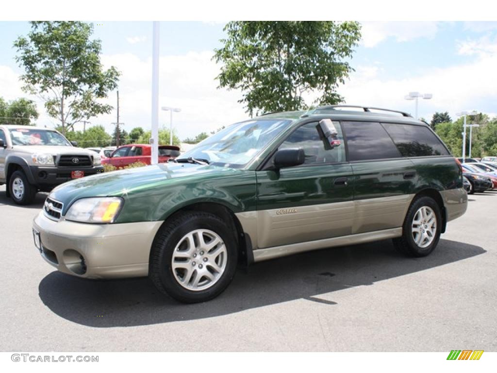 2000 Outback Wagon - Timberline Green Pearl / Beige photo #5