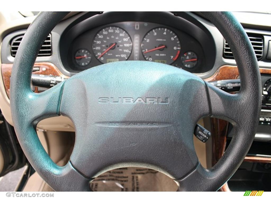 2000 Outback Wagon - Timberline Green Pearl / Beige photo #15