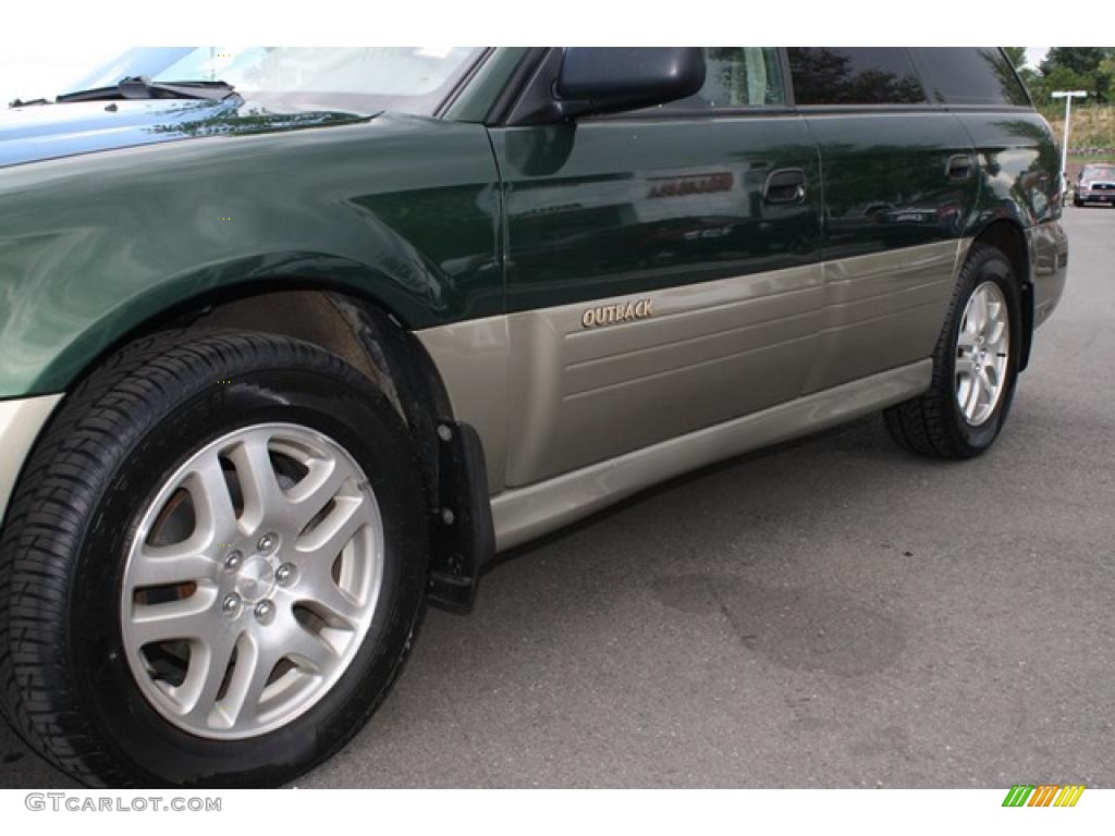 2000 Outback Wagon - Timberline Green Pearl / Beige photo #27