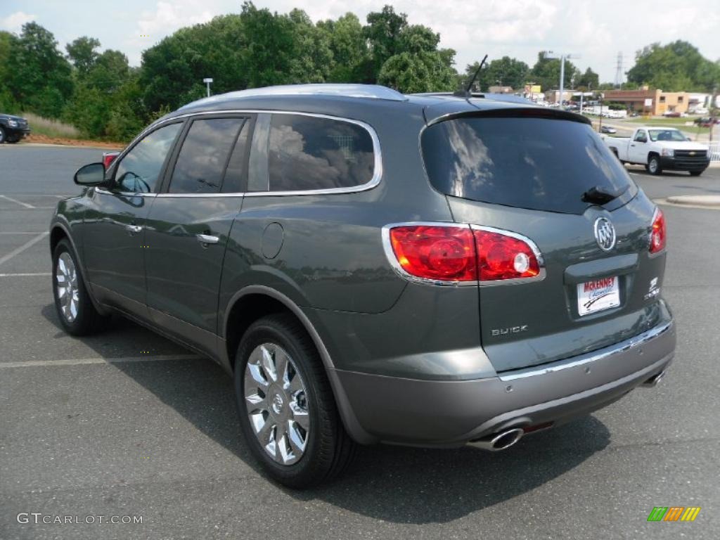 2011 Enclave CXL - Silver Green Metallic / Titanium/Dark Titanium photo #2