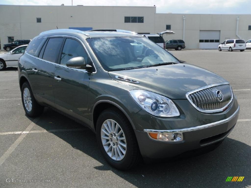 2011 Enclave CXL - Silver Green Metallic / Titanium/Dark Titanium photo #5