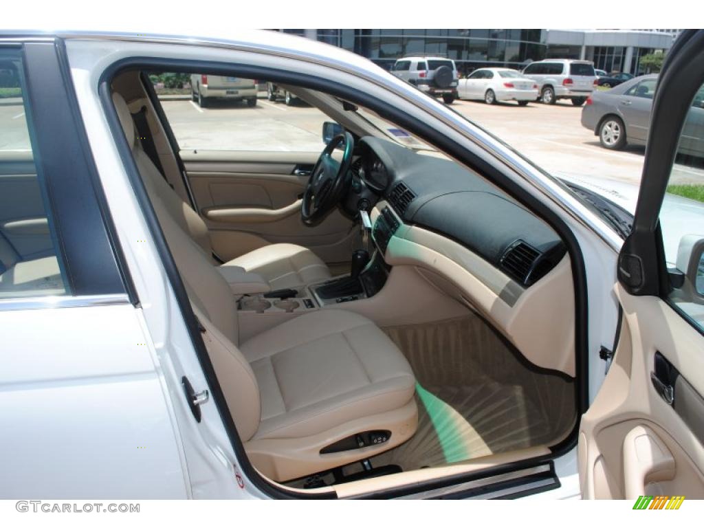 2001 3 Series 330i Sedan - Alpine White / Beige photo #9