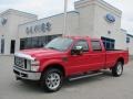 2010 Vermillion Red Ford F350 Super Duty Lariat Crew Cab 4x4  photo #1