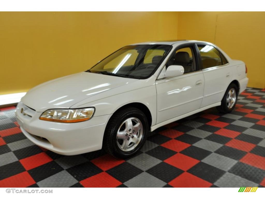 2000 Accord EX V6 Sedan - Taffeta White / Ivory photo #3