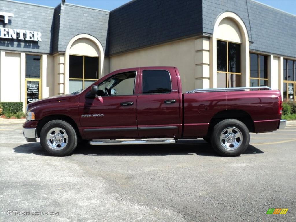 2002 Ram 1500 SLT Quad Cab - Dark Garnet Red Pearlcoat / Dark Slate Gray photo #4