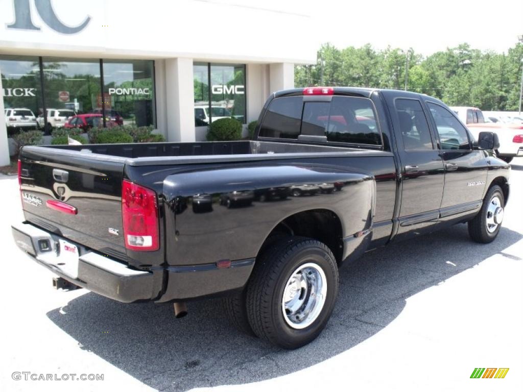 2004 Ram 3500 SLT Quad Cab Dually - Black / Dark Slate Gray photo #8