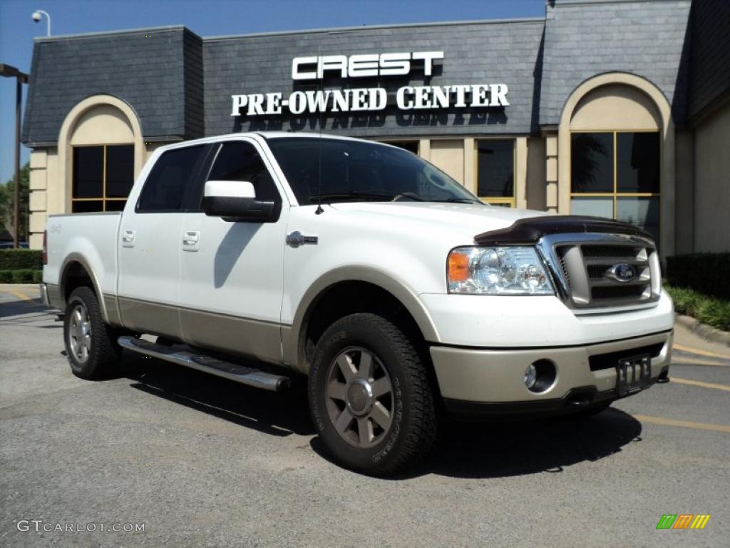 2007 F150 King Ranch SuperCrew 4x4 - White Sand Tri-Coat / Castano Brown Leather photo #1