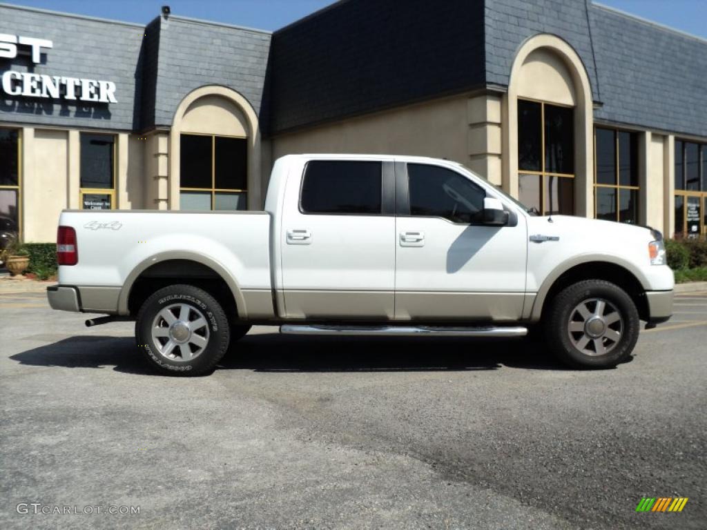 2007 F150 King Ranch SuperCrew 4x4 - White Sand Tri-Coat / Castano Brown Leather photo #8