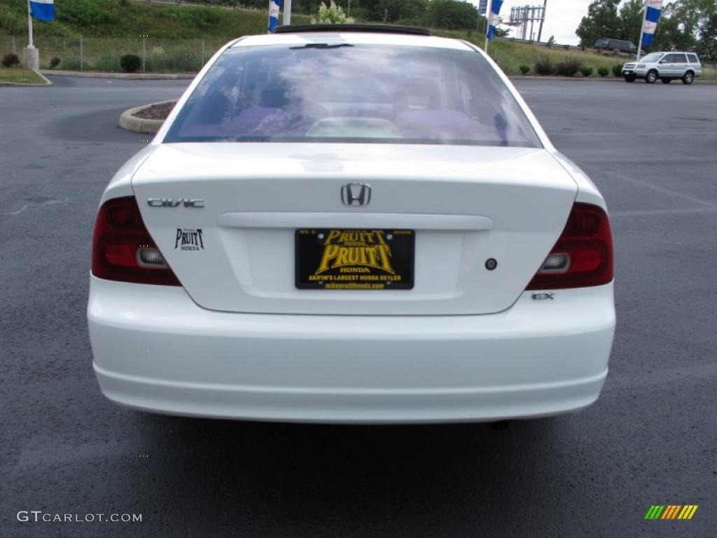 2001 Civic EX Coupe - Taffeta White / Beige photo #8