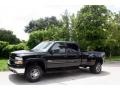 2002 Onyx Black Chevrolet Silverado 3500 LT Crew Cab 4x4 Dually  photo #2