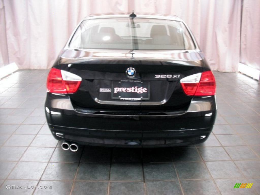 2008 3 Series 328xi Sedan - Jet Black / Black photo #3