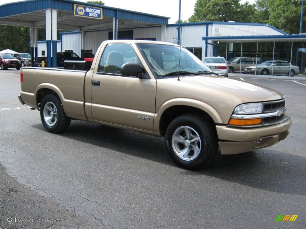 1999 S10 LS Regular Cab - Sunset Gold Metallic / Beige photo #3