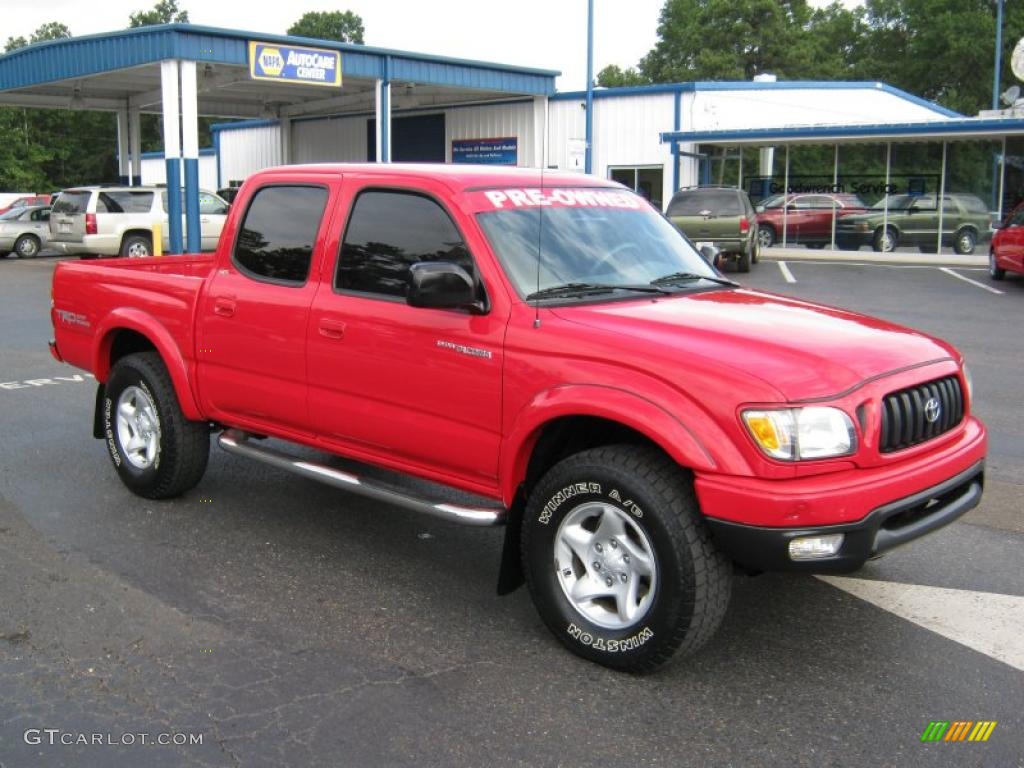 2004 Tacoma V6 PreRunner TRD Double Cab - Radiant Red / Charcoal photo #3