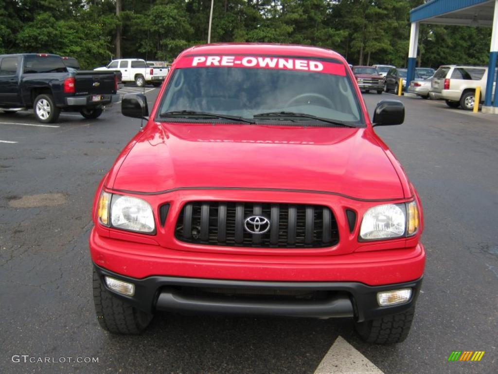2004 Tacoma V6 PreRunner TRD Double Cab - Radiant Red / Charcoal photo #5
