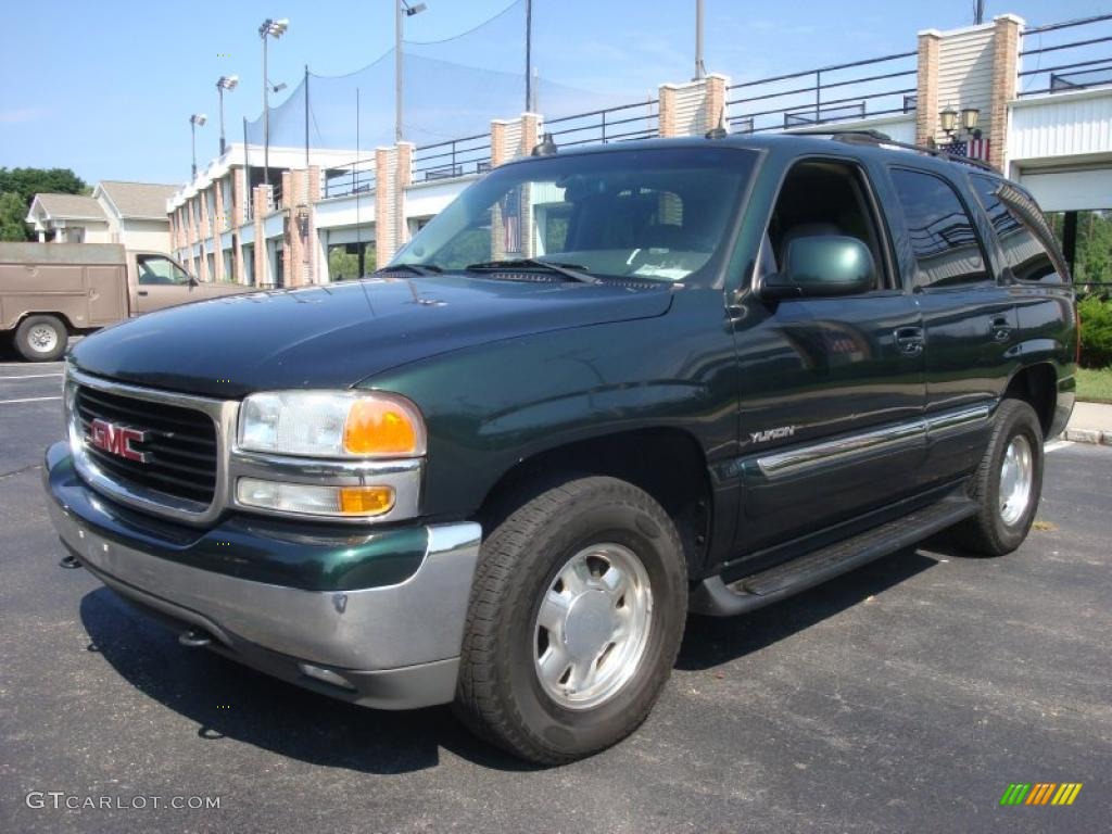 2003 Yukon SLT 4x4 - Polo Green Metallic / Neutral/Shale photo #1