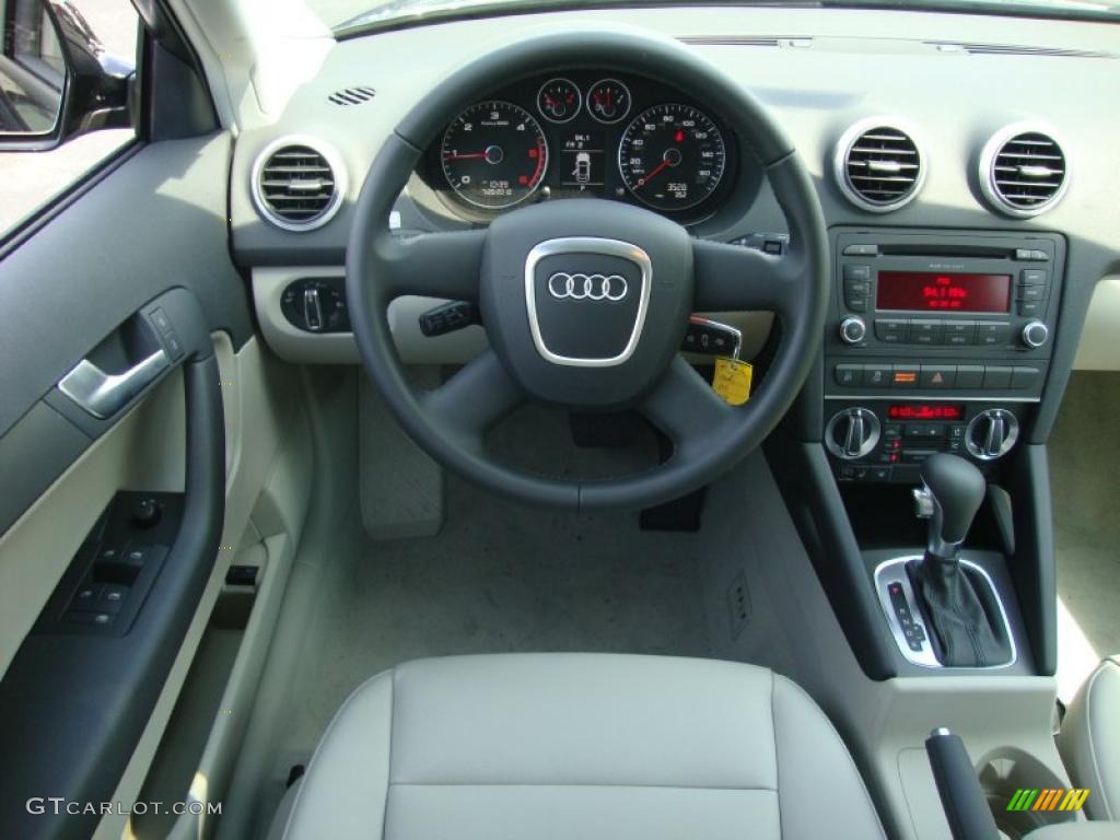 2010 Audi A3 2.0 TDI Light Gray Dashboard Photo #33264985