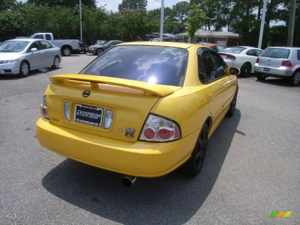 2003 Sentra SE-R Spec V - Sunburst Yellow / Black photo #6