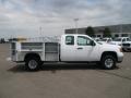 Summit White - Sierra 3500HD Work Truck Extended Cab 4x4 Chassis Utility Photo No. 3