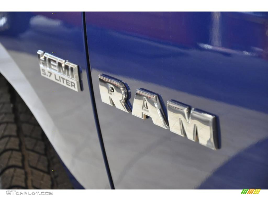 2010 Ram 1500 Big Horn Quad Cab - Deep Water Blue Pearl / Dark Slate/Medium Graystone photo #5